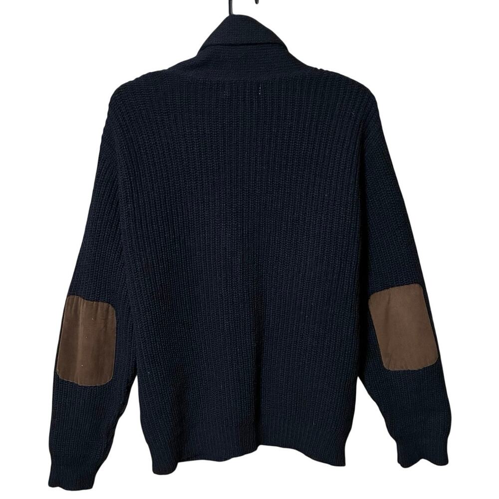 Vtg Orvis Shawl Collar Elbow Patch Wool Cardigan Sweater XL USA Preppy Academia - Picture 2 of 5